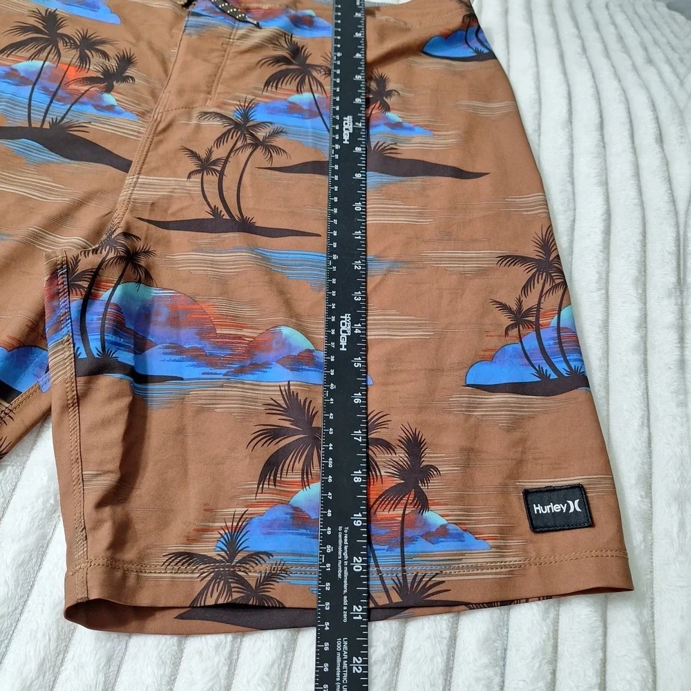 Hurley Phantom Boardshorts‎ Mens 38 Tropical Beach Sunset Resort Vacation Cruise